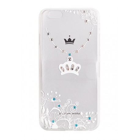 Samsung Galaxy S7 Edge Vennus Art Silicone D4 Crown white