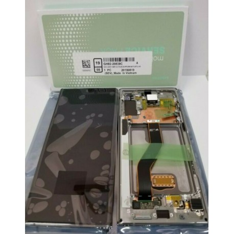 Samsung Galaxy Note 10 Plus Lcd+Touch+Frame Aura/Glow Silver ORIGINAL