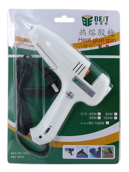 BEST Πιστόλι θερμικής σιλικόνης BST-B-F, 40W, λευκό BST-B-B