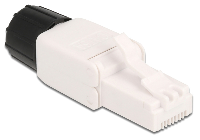 DELOCK βύσμα RJ45 CAT 6A UTP 86978, tool-free, λευκό 86978