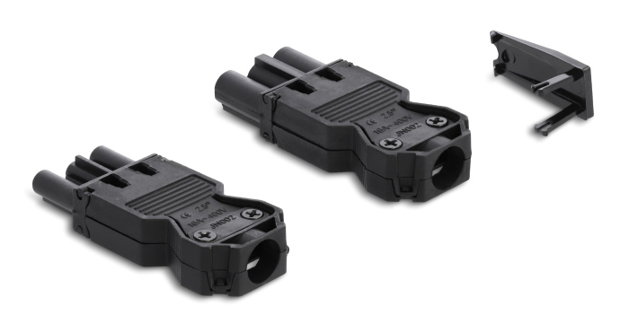 DELOCK σύνδεσμος εγκατάστασης 3-pole 64147, GST 18/3 set, μαύρος 64147