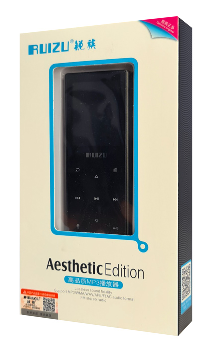 RUIZU MP3 player D29 με ηχείο, 1.8, 16GB, Bluetooth, ελληνικό μενού, μαύρο D29-16GB