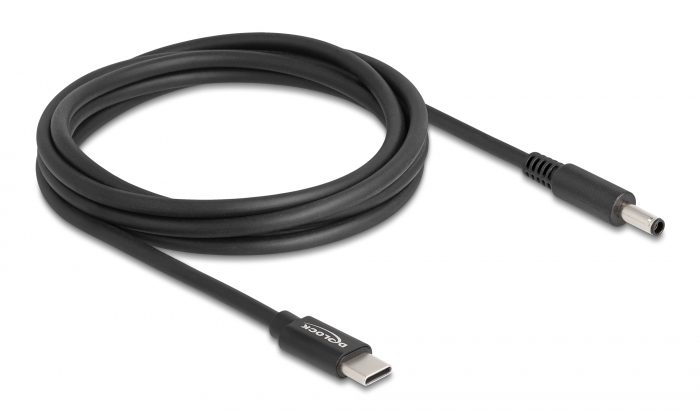 DELOCK καλώδιο τροφοδοσίας 87974, USB-C σε Dell 4.5x3mm, 1.5m, μαύρο 87974