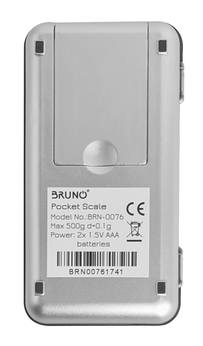 BRUNO μίνι ζυγαριά ακριβείας BRN-0076, έως 500g, ασημί BRN-0076
