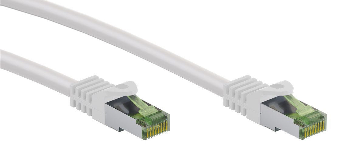 GOOBAY καλώδιο δικτύου 61104, CAT 8.1 S/FTP, copper, GHMT, 1m, λευκό 61104