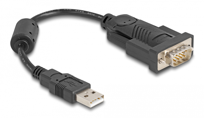 DELOCK αντάπορας USB σε RS-232 61549, 921.6Kbps, 0.25m, μαύρος 61549