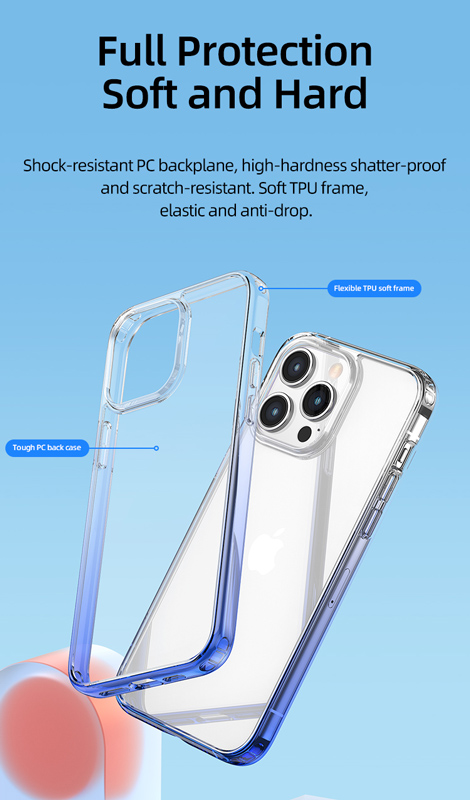 USAMS θήκη Binz για iPhone 14 Plus, μπλε & διάφανη IP14MBA02
