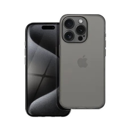 Apple iPhone 15 Box Premium 1,5mm Silicone Transparent/Black