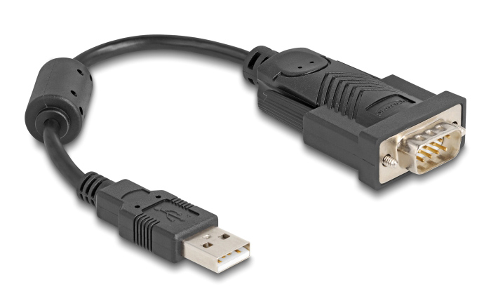 DELOCK αντάπορας USB σε RS-232 64276, 460.8Kbps, 0.25m, μαύρος 64276