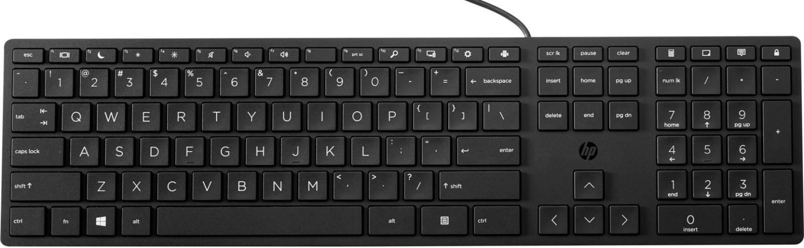HP 320K Keyboard Wired USB Black English US NOB