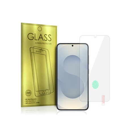 Samsung Galaxy S25/S24 Tempered Glass Gold (With Fingerprint Unlock)