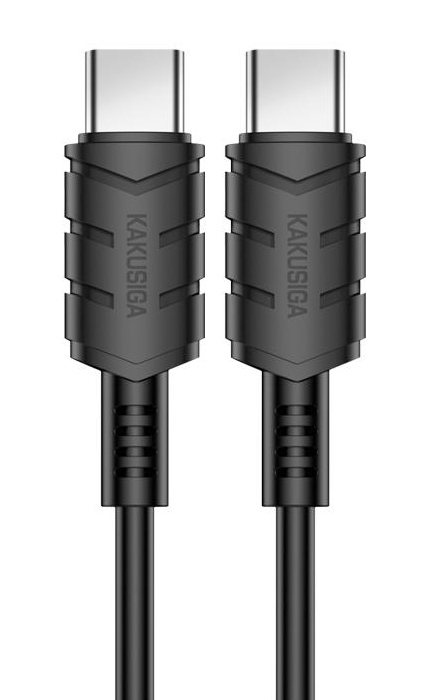 KAKUSIGA καλώδιο USB-C σε USB-C KSC-710, 60W, 480Mbps, 1.2m, μαύρο KSC-710-CC-BK