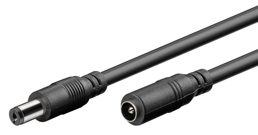 GOOBAY καλώδιο προέκτασης τροφοδοσίας 71399, 5.5x2.1mm, 3m, μαύρο 71399