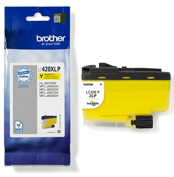 BROTHER INK YELLOW LC428XLYP, 5000 PAGES (MFCJ5955DW,6955DW,6957DW)