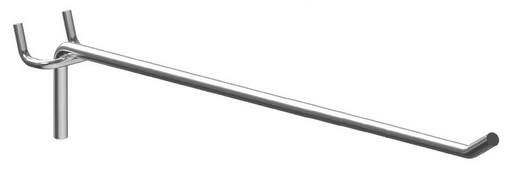 Γάντζος μονός HOOK-25-5 για διάτρητο stand, μεταλλικός, 25cm, 5τμχ HOOK-25-5