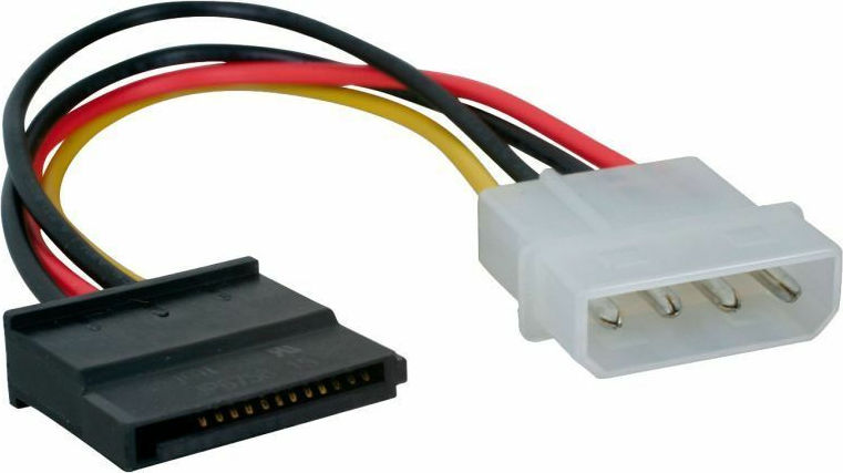 Καλώδιο Molex IDE 4pin Male σε Sata Female 19cm