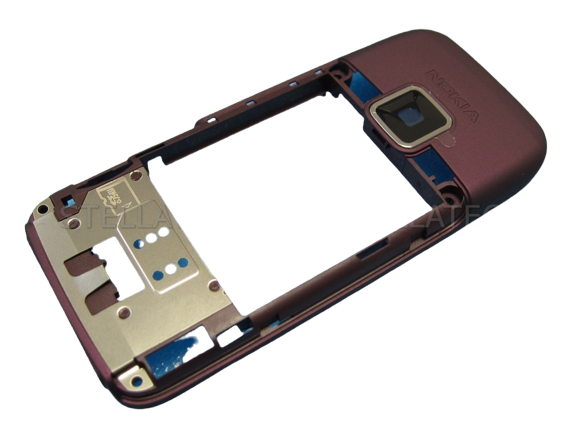 Nokia E65 - Middle Cover + Camera Lens Plum