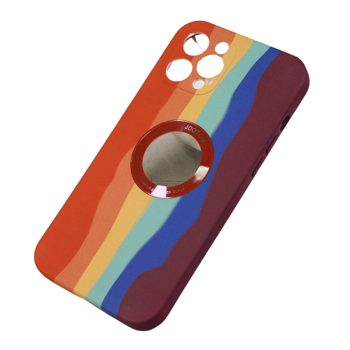 Back Cover iPhone 12 Pro Max Rainbow Stripes Red JDOTOM