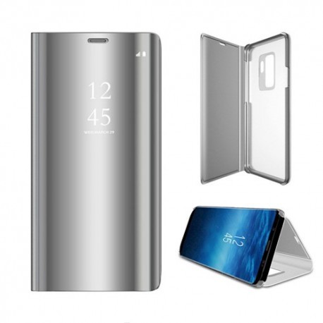Samsung Galaxy A40 Clear View Book Case Silver
