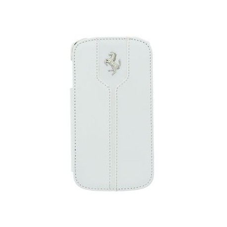 Samsung i9500/i9505 Galaxy S4 FEMTFLBKS4WH Ferrari Monte Carlo Leather Case white