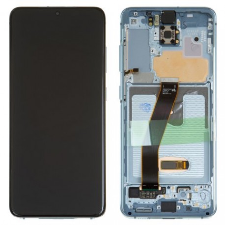 Samsung Galaxy S20 Lcd+Touch Screen+Frame (No Front Camera) Cloud Blue ORIGINAL
