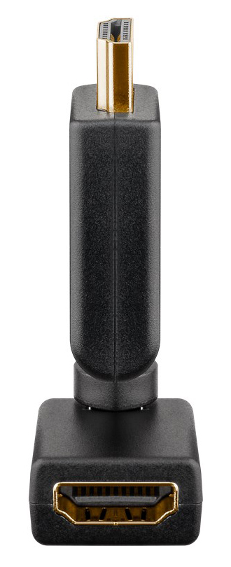 GOOBAY αντάπτορας HDMI 51721, 180° περιστρεφόμενος, 4K/60Hz, μαύρος 51721