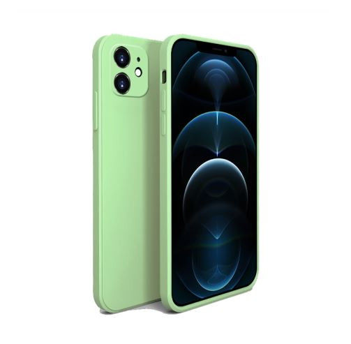 Bodycell Square Liquid Silicon Case iPhone 12 mini Light Green