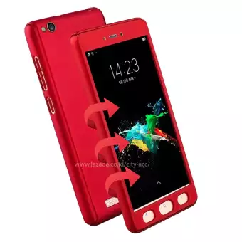 360 Full Cover & Temp.Glass Xiaomi Redmi 4A Red