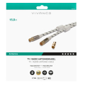 VIVANCO ANTENNA CABLE 15m COAX PLUG-COAX SOCKET 120 dB white