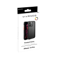VIVANCO FROSTED COVER IPHONE 14 PRO semi transparent/black backcover