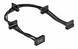 DELOCK καλώδιο SATA 15pin σε 4x SATA 15pin 60395, 40cm, μαύρο 60395