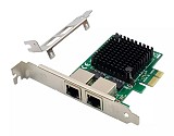 POWERTECH κάρτα επέκτασης PCIe σε 2x RJ45 Gigabit ST7279, JL82571GB ST7279
