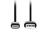 Καλώδιο USB High-Speed A αρσ. - USB Type-C αρσ., 2.00m NEDIS CCGL60600BK20