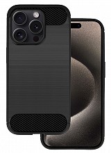 POWERTECH θήκη Carbon MOB-1929 για iPhone 15 Pro, μαύρη MOB-1929