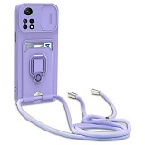 Bodycell Multifunction Case Με Κορδονι Xiaomi Note 12 Pro 4G Purple