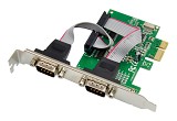 POWERTECH κάρτα επέκτασης PCIe σε 2x RS232 ST37, 115.2Kbps ST37