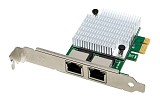 POWERTECH κάρτα επέκτασης PCIe σε 2x RJ45 ST7377, 1000Mbps ST7377