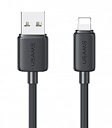 USAMS καλώδιο Lightning σε USB US-SJ689, 12W, 480Mbps, 1m, μαύρο SJ689USB01