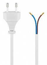 GOOBAY καλώδιο τροφοδοσίας 51345, 2x 0.75mm², 1.5m, λευκό 51345