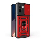 Bodycell Armor Slide Cover Case Xiaomi Poco M7 4G Red