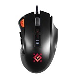 DEFENDER GM-917 RGB WIRED OVERSIDER GAMING OPTICAL MOUSE 12000dpi 14 BUTTONS
