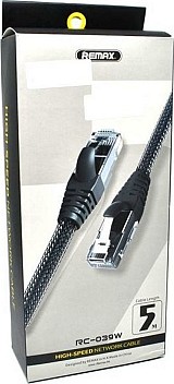 Remax U/UTP Cat.6 Cable 5m Μαύρο RC-039W