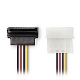 Καλώδιο Molex IDE 4pin Female σε 2x Sata Female 28cm