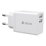 Φορτιστής Ταξιδίου Ταχείας Φόρτισης Devia RLC-526 με Διπλή Έξοδο 2xUSB A 12W Smart Λευκό