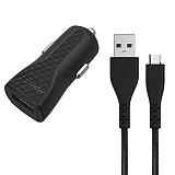 Universal φορτιστής αυτοκινήτου με έξοδο USB 1A με αποσπώμενο καλώδιο USB A - Micro USB, σε μαύρο χρώμα ENERGIZER DC1ALMCM