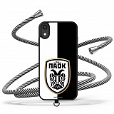 Apple iPhone 16 Pro - CrossBody Strap Θήκη με Universal Λουράκι Κινητού και σχέδιο ΠΑΟΚ