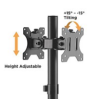 BRATECK Βάση γραφείου LDT40-G02 για 2 οθόνες 17 - 32, 8kg LDT40-G02