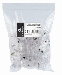 ΑΚΡΟΔΕΚΤΗΣ CABLEXPERT 8P8C RJ45 LAN, UTP CAT5e, PASS THROUG ΣΑΚΟΥΛΑΚΙ 100 ΤΕΜΑΧΙΩΝ
