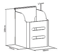 BRATECK μολυβοθήκη SW03-9 για χρήση με το πάνελ SW series, 68x70x100mm SW03-9