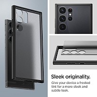 Θήκη TPU & PC Spigen Ultra Hybrid Samsung S918B Galaxy S23 Ultra 5G Διάφανο-Frost Μαύρο